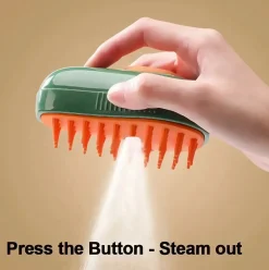 DOWNYPAWS - Brosse à vapeur multifonction pour animaux de compagnie et chats: outil de toilettage nettoyant et masseur pour poils