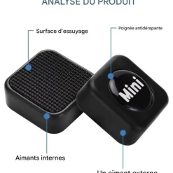 DOWNYPAWS - Brosse de nettoyage-brosse magnétique pour aquarium-3*3*2.7cm-bleu