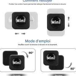 DOWNYPAWS - Brosse de nettoyage-brosse magnétique pour aquarium-3*3*2.7cm-bleu