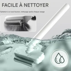 DOWNYPAWS - Brosse pour chiens et chats-peigne pour animaux de compagnie- blanc