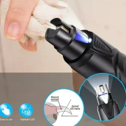 DOWNYPAWS - Broyeur à griffes électrique, batterie lithium, chargement usb pour chats et chiens (petits et moyens)