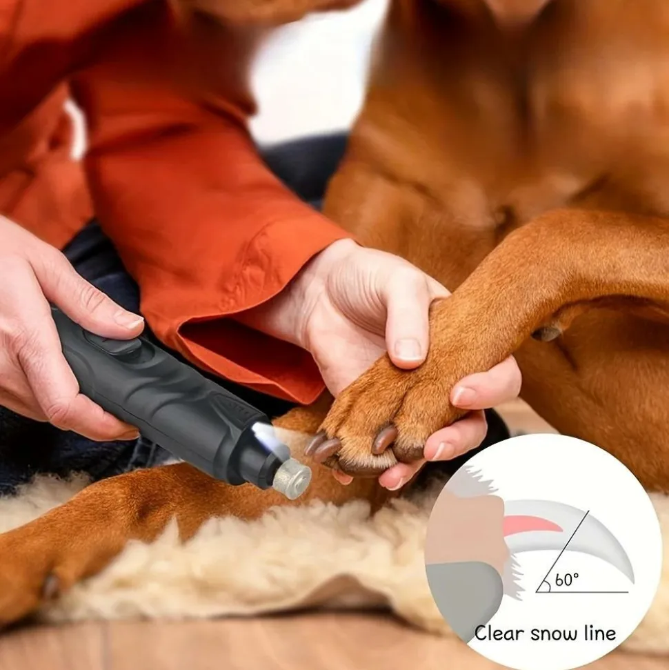 DOWNYPAWS - Broyeur à griffes électrique, batterie lithium, chargement usb pour chats et chiens (petits et moyens)