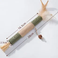 DOWNYPAWS - Bâtonnets de dentition à herbe à chat : jouet anti-ennui résistant aux morsures