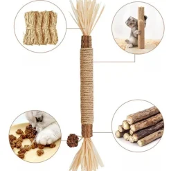 DOWNYPAWS - Bâtonnets herbe à chat 6 pièces 22cm-bâton de dentition pour chat-bon pour la santé dentaire