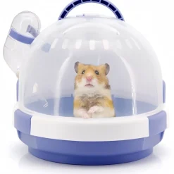 DOWNYPAWS - Cage de transport - plastique avec bouteille d'eau pour petits animaux