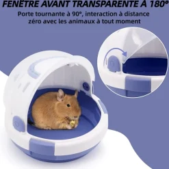 DOWNYPAWS - Cage de transport - plastique avec bouteille d'eau pour petits animaux