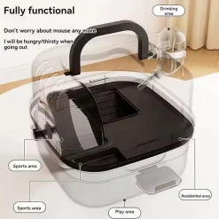 DOWNYPAWS - Cage extérieure portable pour hamster, écureuil planeur en sucre et ours doré - fournitures petits animaux