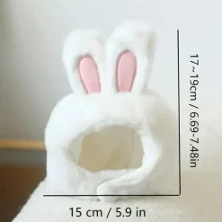 DOWNYPAWS - Chapeau de chat avec oreilles de lapin de pâques