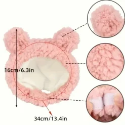 DOWNYPAWS - Chapeau ours pour animaux de compagnie, col règlable