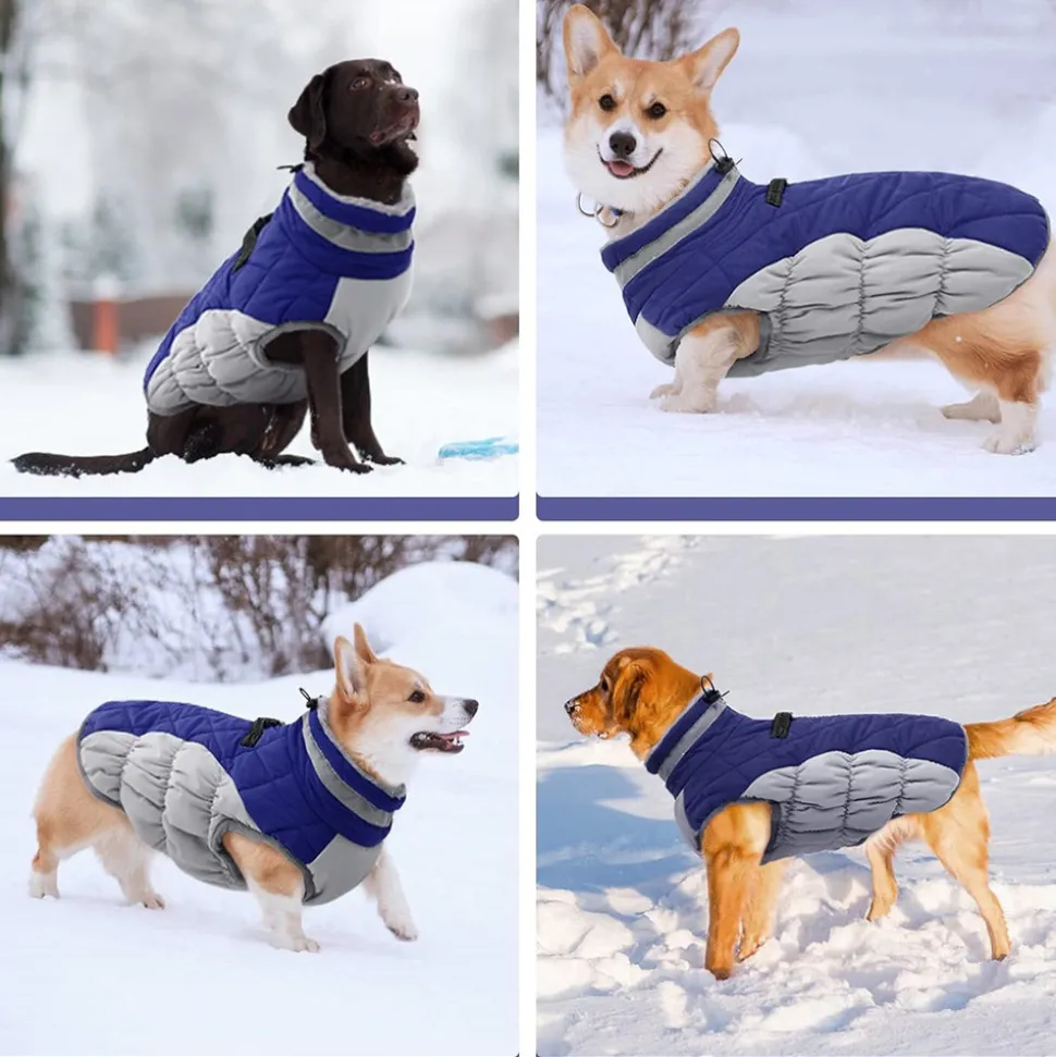 DOWNYPAWS - Chaud manteau protections pour chien,manteau épais en coton coupe-vent pour chien