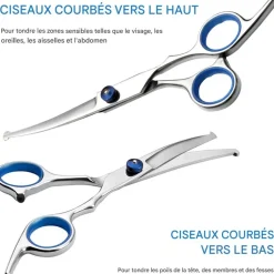 DOWNYPAWS - Ciseaux de toilettage pour chien