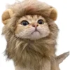 DOWNYPAWS - Coiffe de chapeau de lion mignon pour chiens et chats