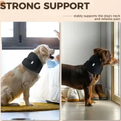 DOWNYPAWS - Collier de soutien post - opératoire respirant et solide avec protection anti - traction pour chien