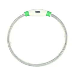 DOWNYPAWS - Collier lumineux rechargeable pour chien vert taille m : circonférence 50 cm