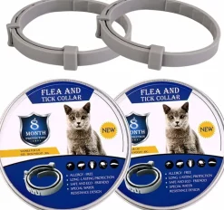 DOWNYPAWS - Colliers anti - puces et anti -tiques, lot de 2 pour chiens