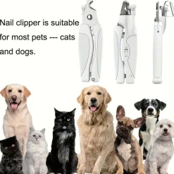 DOWNYPAWS - Coupe - ongles universel à led, chargement usb avec lime pour chats et chiens