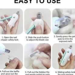 DOWNYPAWS - Coupe-griffes professionnel pour animaux - trou réglable pour chats et chiens, soins pour jeunes animaux