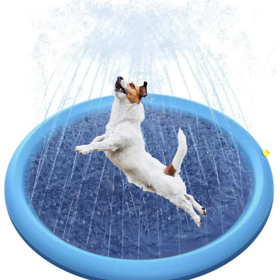 DOWNYPAWS - Coussin d'eau-piscine pour chiens-aire de jeux pour piscine pour chiens-version épaissie de 1 m