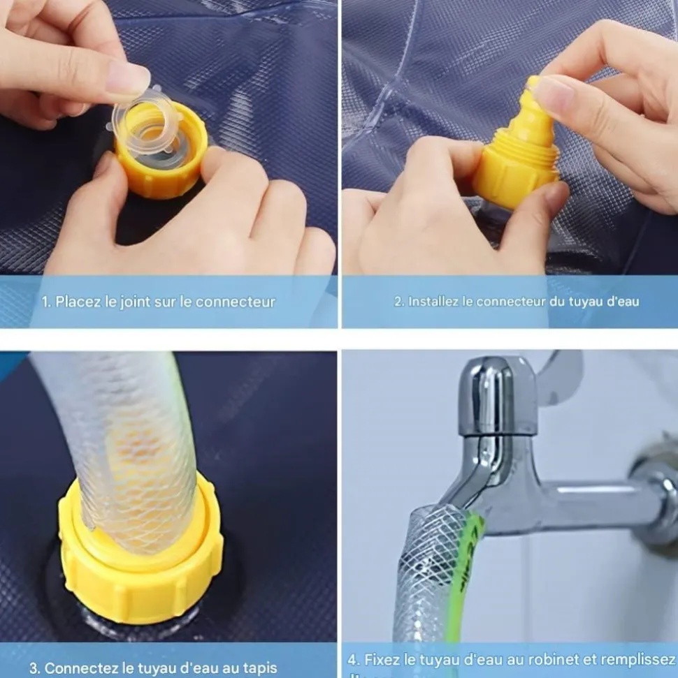 DOWNYPAWS - Coussin d'eau-piscine pour chiens-aire de jeux pour piscine pour chiens-version épaissie de 1 m