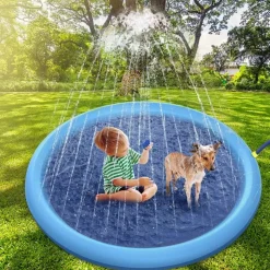 DOWNYPAWS - Coussin d'eau-piscine pour chiens-aire de jeux pour piscine pour chiens-version épaissie de 1 m