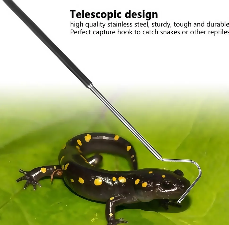 DOWNYPAWS - Crochet à serpent en acier inoxydable - 100 cm pour capture et manipulation