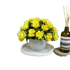 DOWNYPAWS - Décoration florale artificielle ins fashion jaune