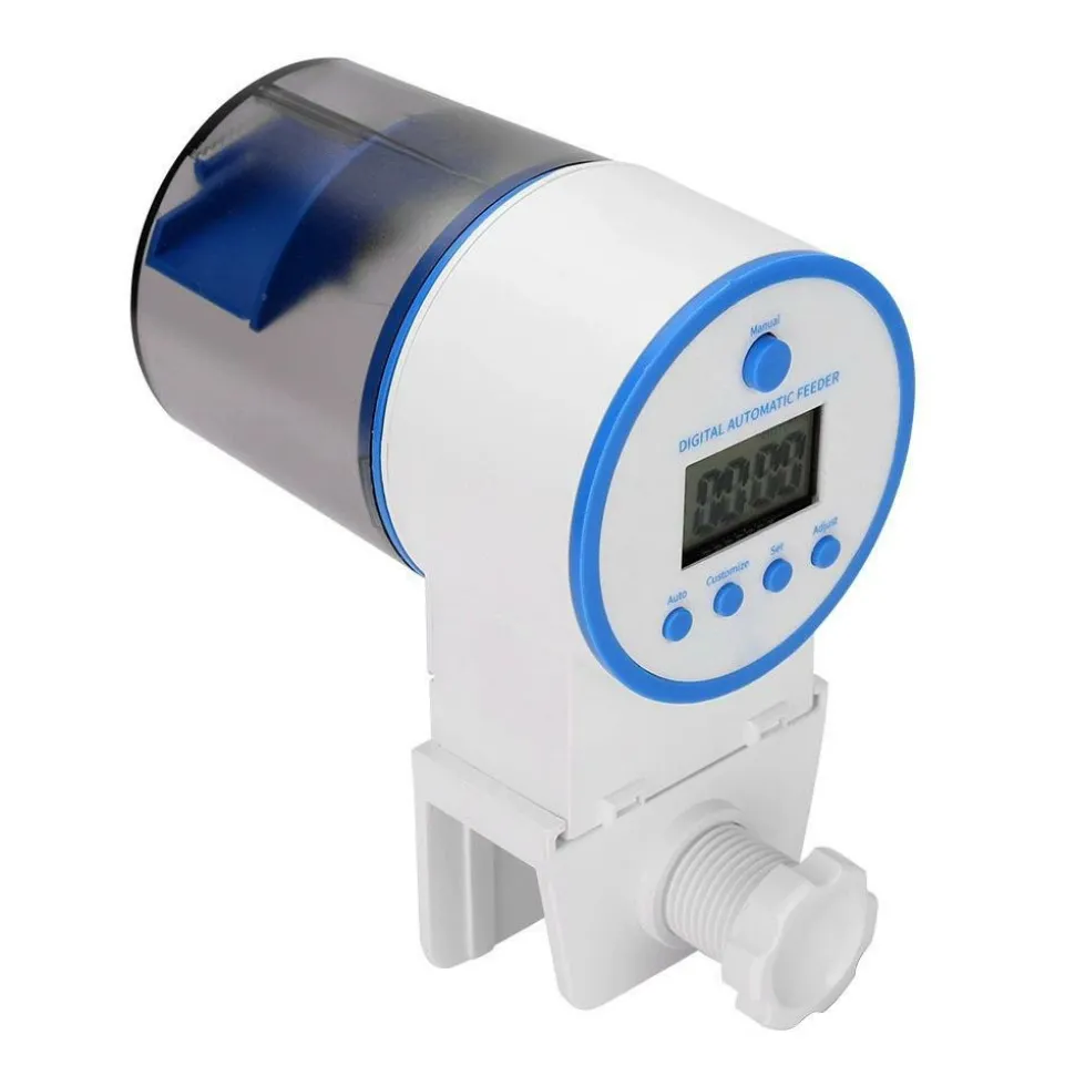 DOWNYPAWS - Distributeur automatique de nourriture pour poissons avec minuterie intelligente pour aquarium (poissons rouges et car)