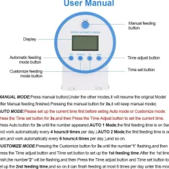 DOWNYPAWS - Distributeur automatique de nourriture pour poissons avec minuterie intelligente pour aquarium (poissons rouges et car)