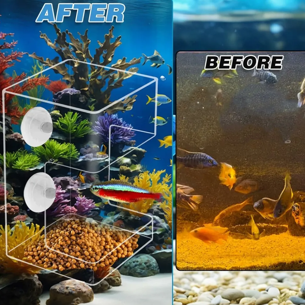 DOWNYPAWS - Distributeur carré transparent à ventouse