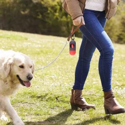 DOWNYPAWS - Distributeur de sacs poubelle pour chiens-4 pièces : gris et rouge + bleu clair et bleu foncé + vert clair et vert foncé + orange