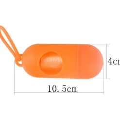 DOWNYPAWS - Distributeur de sacs poubelle pour chiens-4 pièces : gris et rouge + bleu clair et bleu foncé + vert clair et vert foncé + orange