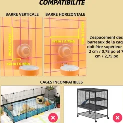 DOWNYPAWS - Distributeur eau - 600ml suspendue abreuvoir automatique anti - goutte