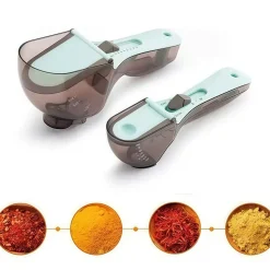 DOWNYPAWS - Ensemble de 2 cuillères à mesurer réglables en plastique - nouvelle tendance gadgets de cuisine à succès de la boutique en ligne