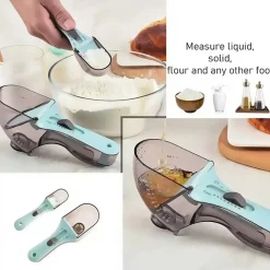 DOWNYPAWS - Ensemble de 2 cuillères à mesurer réglables en plastique - nouvelle tendance gadgets de cuisine à succès de la boutique en ligne
