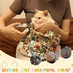 DOWNYPAWS - Enveloppe de toilettage pour chat 55*55cm