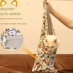 DOWNYPAWS - Enveloppe de toilettage pour chat 55*55cm