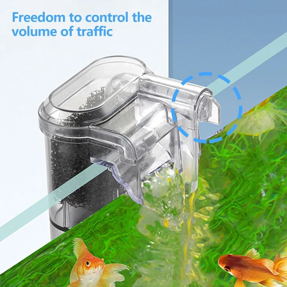 DOWNYPAWS - Filtre cascade usb silencieux & réglable pour aquarium