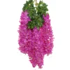 DOWNYPAWS - Fleurs de glycine artificielles, 12 tiges violettes