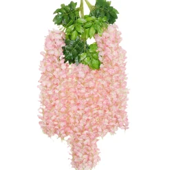 DOWNYPAWS - Fleurs de glycine artificielles, 12 tiges rose clair