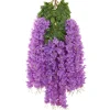 DOWNYPAWS - Fleurs de glycine artificielles, 12 tiges, violet clair