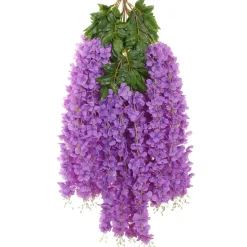 DOWNYPAWS - Fleurs de glycine artificielles, 12 tiges, violet clair