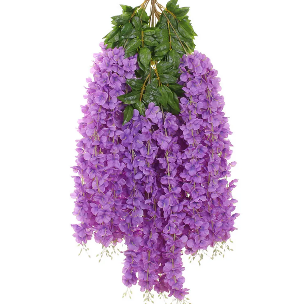 DOWNYPAWS - Fleurs de glycine artificielles, 12 tiges, violet clair