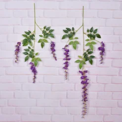 DOWNYPAWS - Fleurs de glycine artificielles, 12 tiges, violet clair