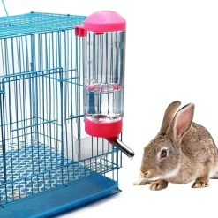 DOWNYPAWS - Fontaine à eau automatique pour hamsters-400 ml - 3 pièces - rose + vert + jaune