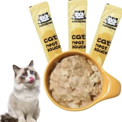 DOWNYPAWS - Friandises pour chats,saveur de bœuf 20 paquets*14g, riches en oméga 3 et 6, avec taurine et vitamine e