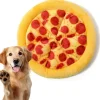 DOWNYPAWS - Frisbee pour chien-matière pelucheuse jouets interactifs- en forme de pizza-23.5cm