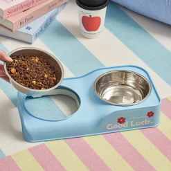 DOWNYPAWS - Gamelle double pliable pour chien et chat