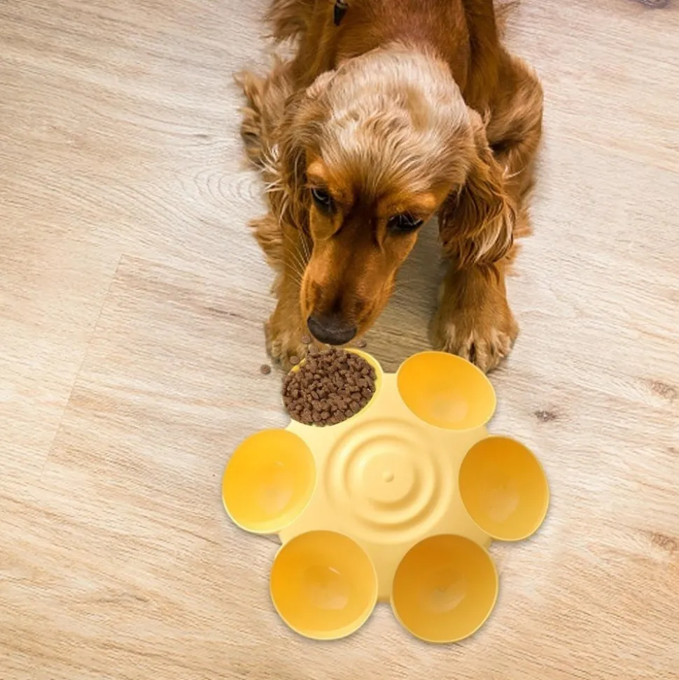 DOWNYPAWS - Gamelle en forme de fleur - 6 gamelles antidérapantes de qualité