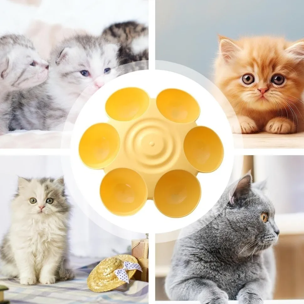 DOWNYPAWS - Gamelle en forme de fleur - 6 gamelles antidérapantes de qualité