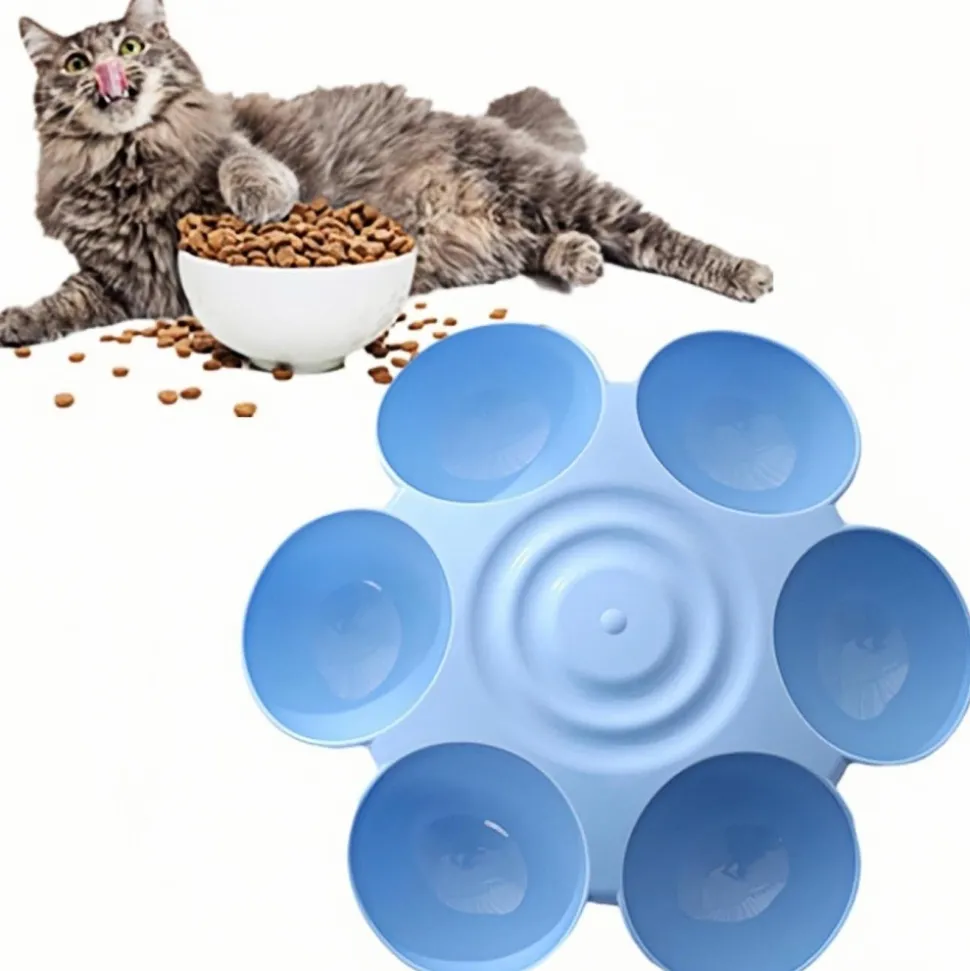 DOWNYPAWS - Gamelle en forme de fleur - 6 gamelles antidérapantes de qualité